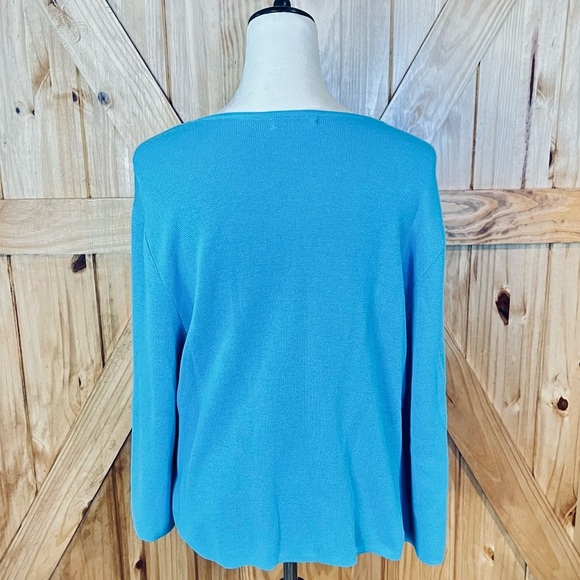New York & Company Turquoise Cardigan Sweater - Picture 7 of 8